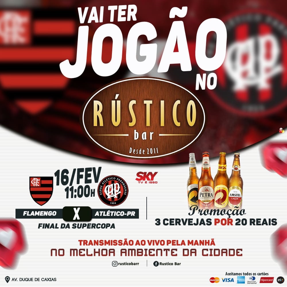 Assista A Final Da Supercopa Entre Flamengo E Athletico Neste Domingo 16 No Rustico Bar Marco Silva Noticias