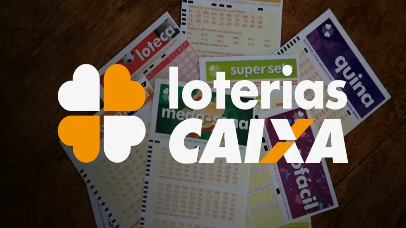 Cartões de apostas das Loterias Caixa, como Loteca, Mega-Sena, Quina, Lotofácil e Super Se7e