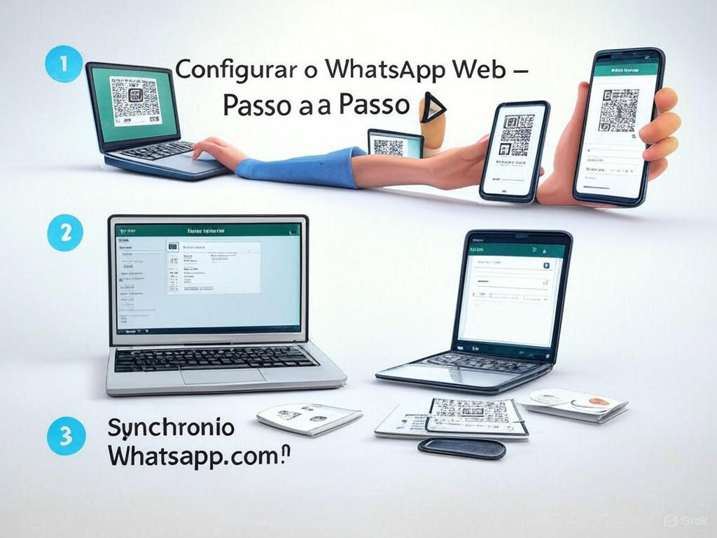 Passo a passo para configurar o WhatsApp Web com QR Code no navegador e celular sincronizado