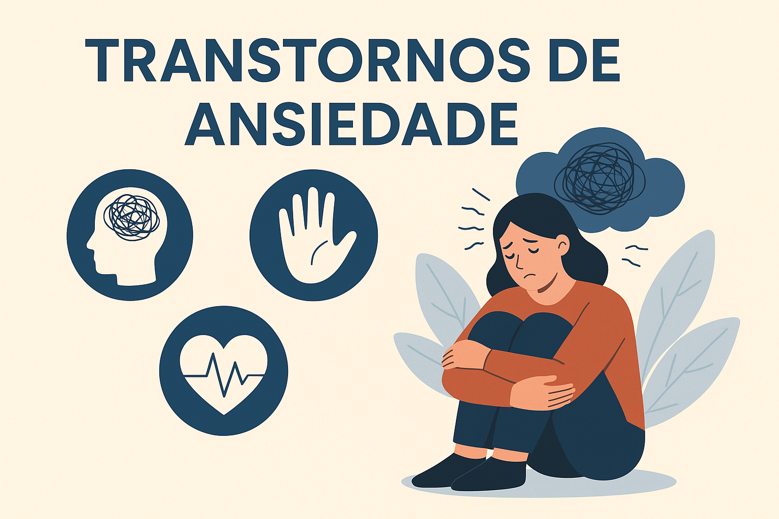 Ilustração de uma pessoa em um ambiente calmo, simbolizando a superação de transtornos de ansiedade